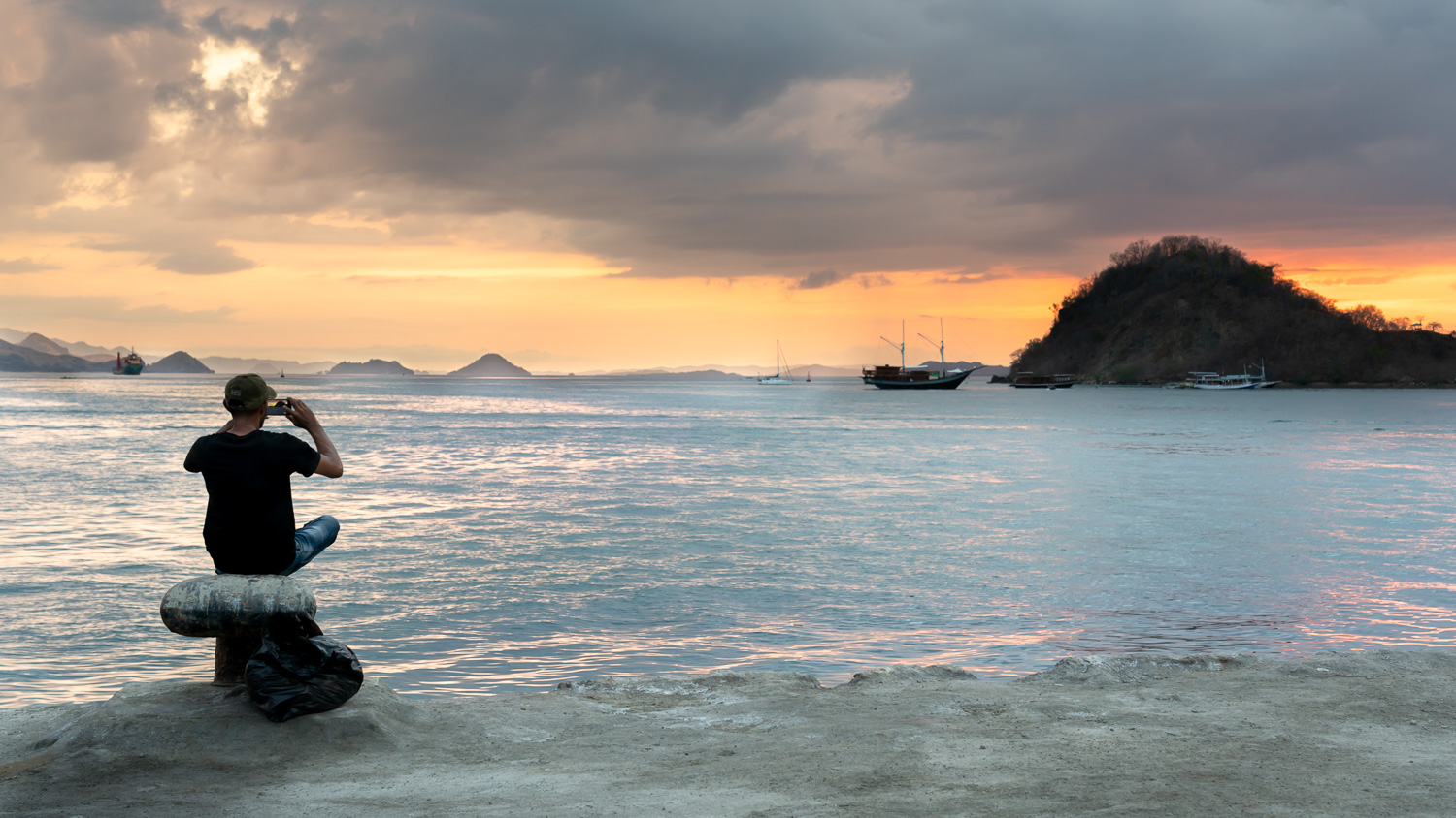 Labuan Bajo – Wharf Sunset, Scenes at Dusk – Bruce Read